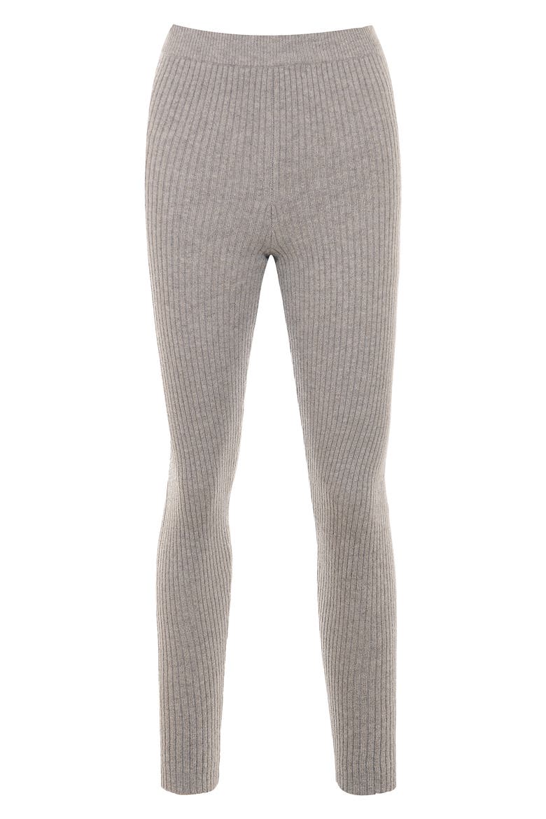 Rosmina Sweater Knit Wool Rib Leggings, Alternate, color, GREY
