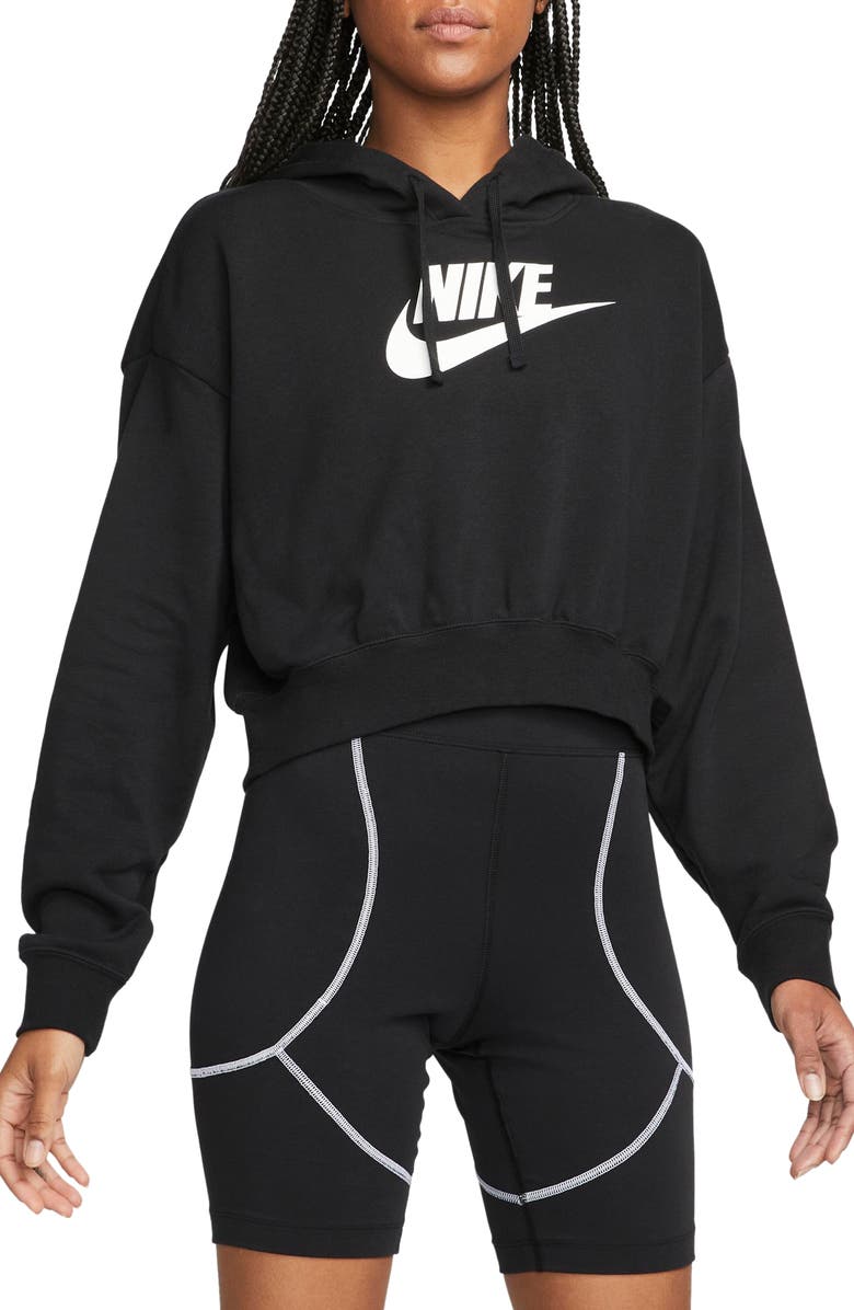Nike Sportswear Club Fleece Crop Hoodie Sweatshirt, Main, color, 