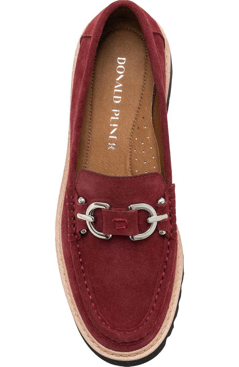 Donald Pliner Helioci Moc Toe Loafer, Alternate, color, Cranberry