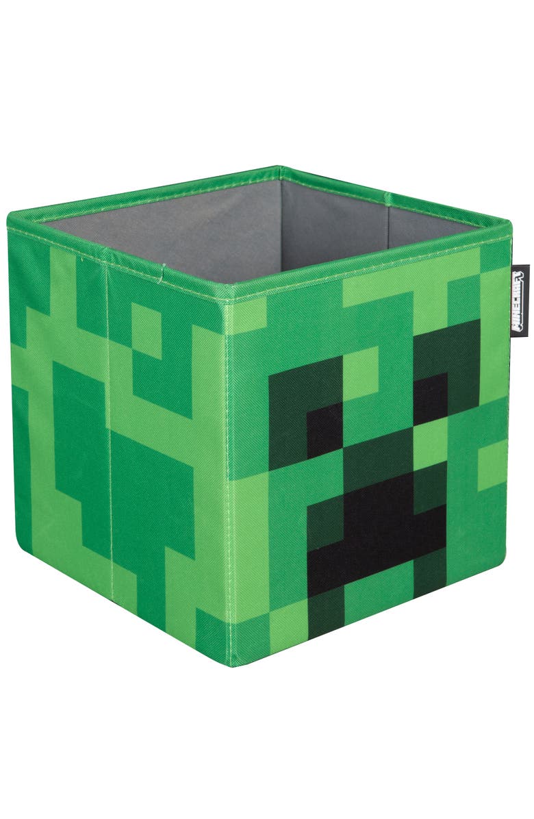 MINECRAFT Fabric Storage Boxes 2 Piece Creeper & Crafting Table, 10 Inch, Alternate, color, Multicolored