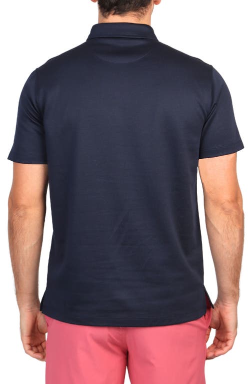 Tailorbyrd Solid Modal Blend Polo In Navy