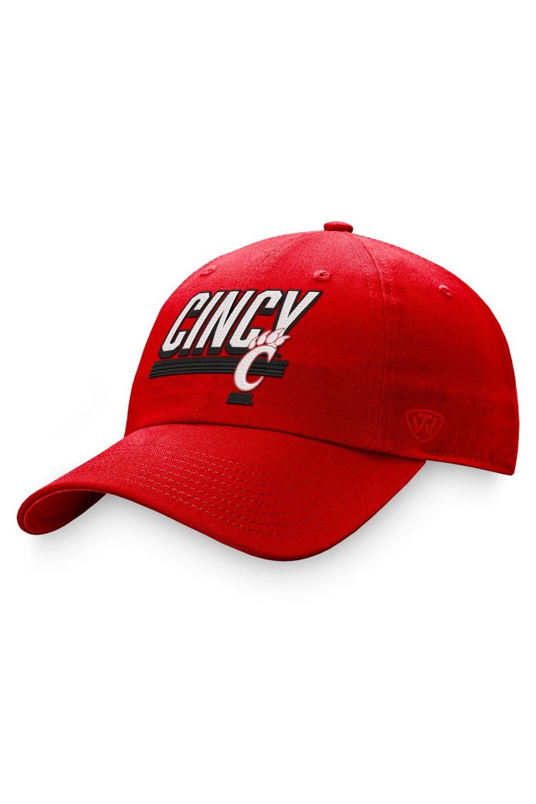 Men's Top of the World Red Cincinnati Bearcats Slice Adjustable Hat, Main, color, Red