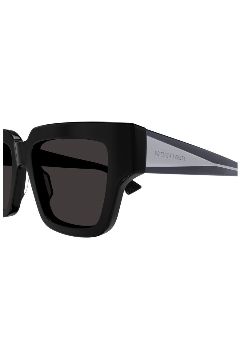 52mm Square Sunglasses, Alternate, color, BLACK