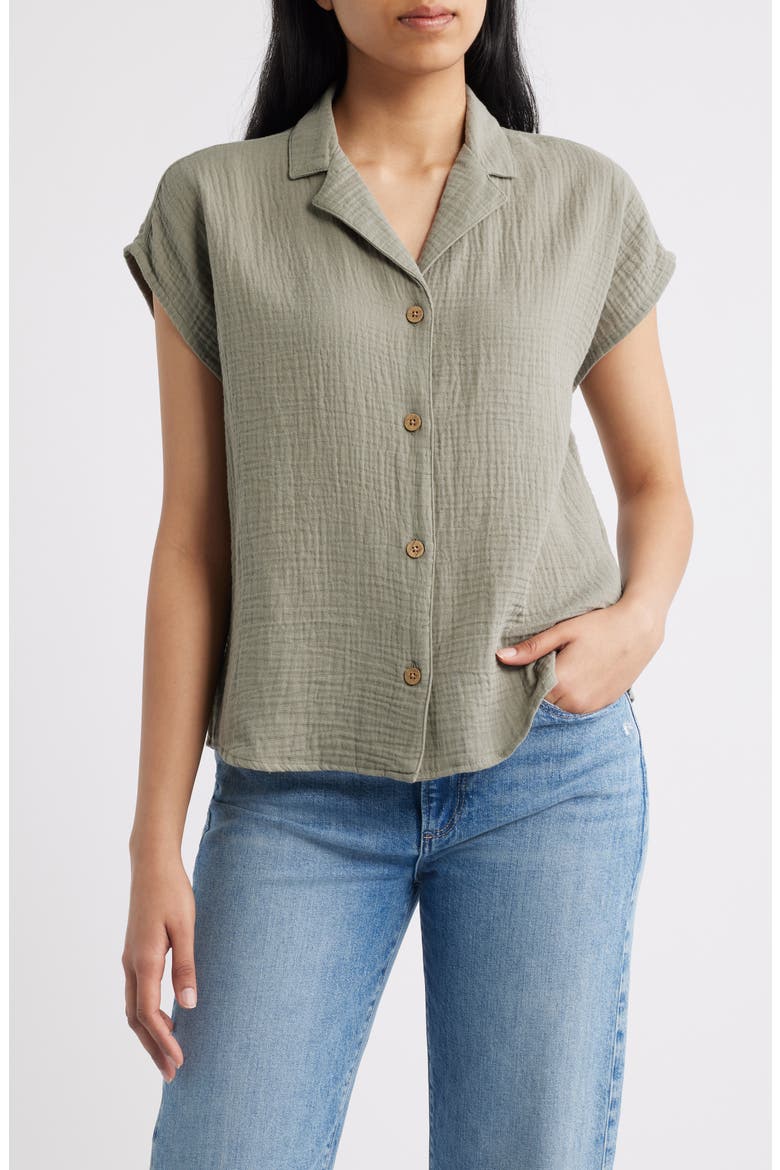Lexi Gauze Top, Main, color, NEW LAUREL