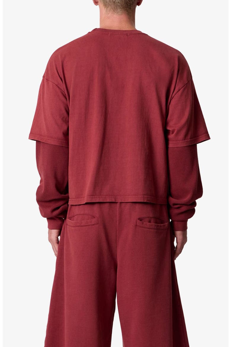 Layered Thermal Long Sleeve T-Shirt, Alternate, color, MAROON