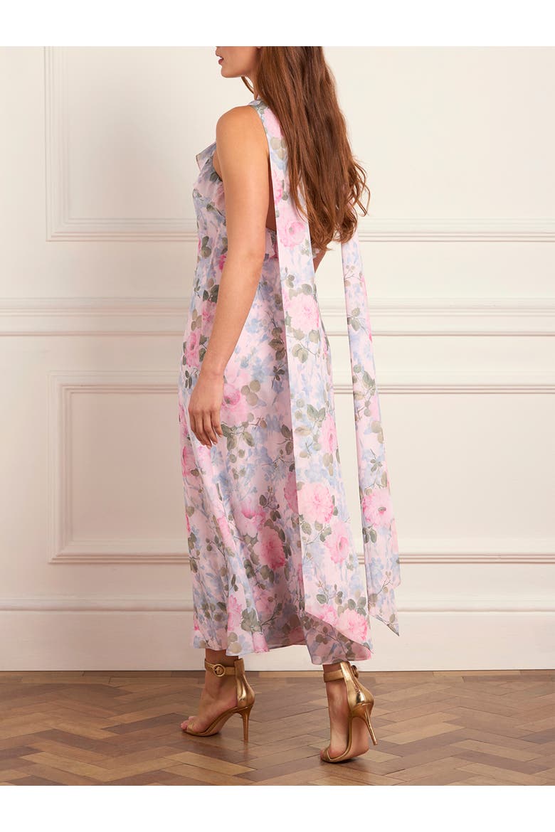 Camille's Garden Halter Neck Ankle Gown, Alternate, color, Seashell