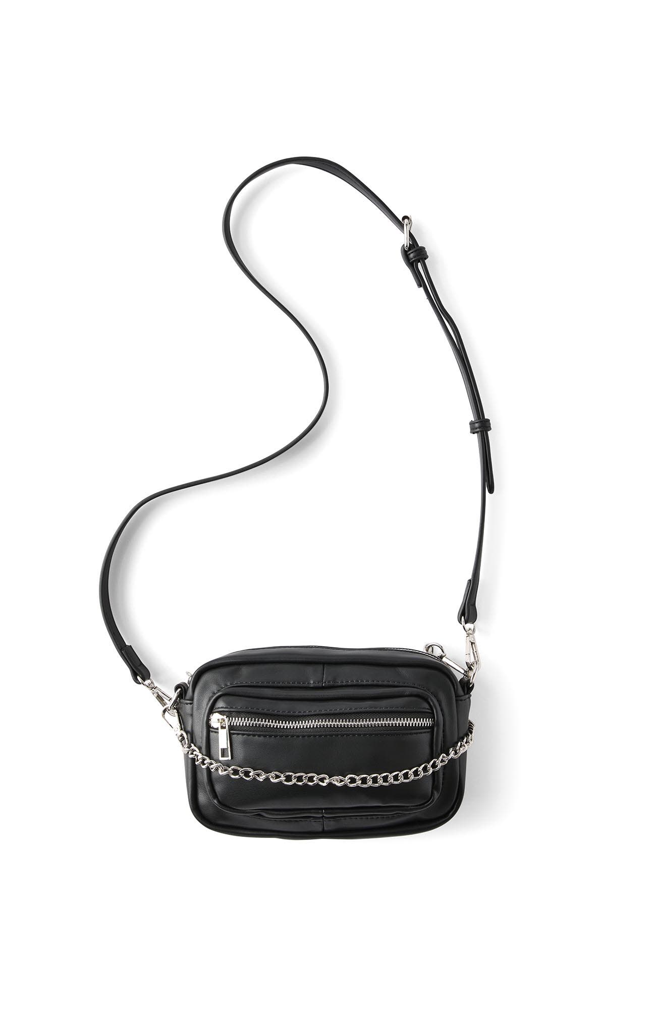 Cotton On Edie Crossbody Bag, Main, color, Black Pu