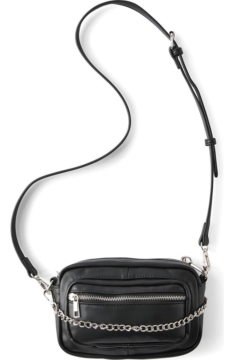 Cotton On Edie Crossbody Bag, Main, color, Black Pu