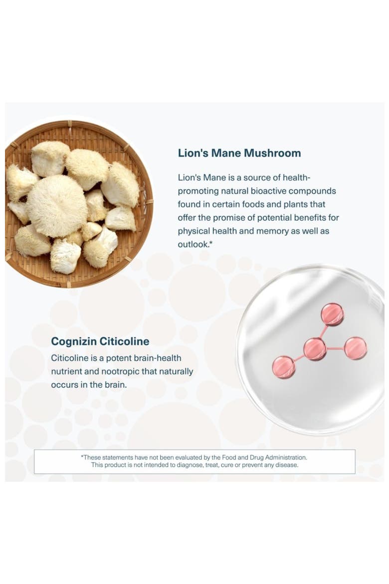 Lion's Mane+ Brain Health Support Capsules 90 vegetarian capsules, Alternate, color, None