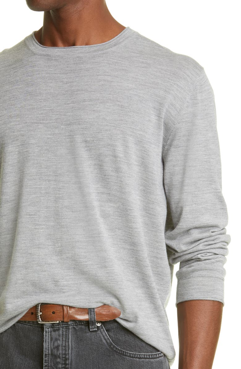 Brunello Cucinelli Fine Gauge Wool & Cashmere Sweater, Alternate, color, 