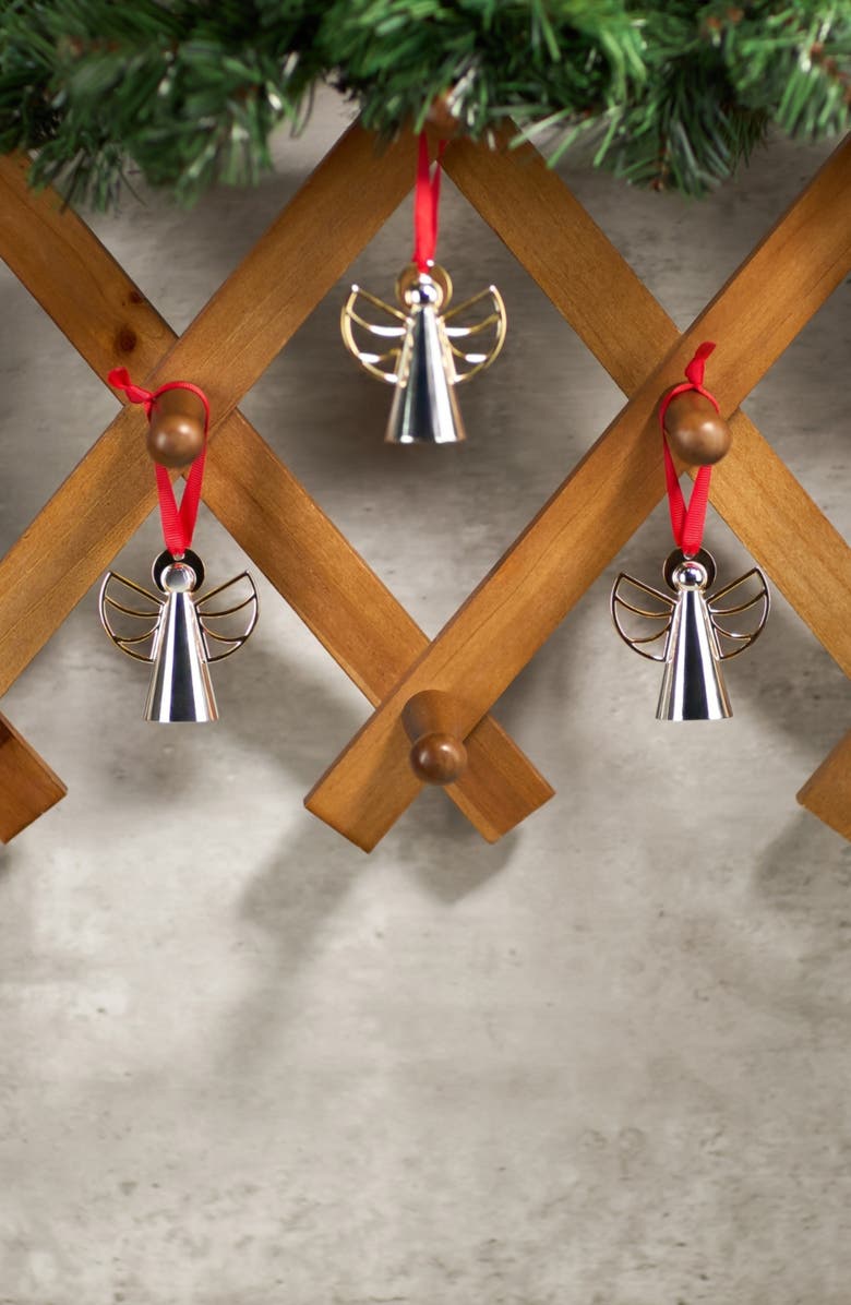 Nambé Set of 3 Angel Ornaments, Alternate, color, Silver