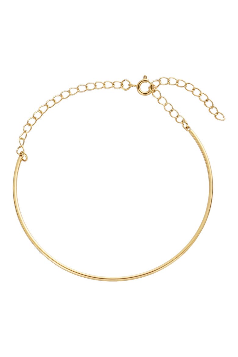 18K Gold Plated Curved Bar Bracelet, Alternate, color, GOLD