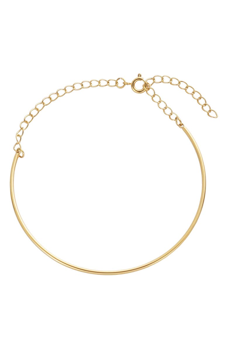 Adornia 18K Gold Plated Curved Bar Bracelet, Alternate, color, Gold