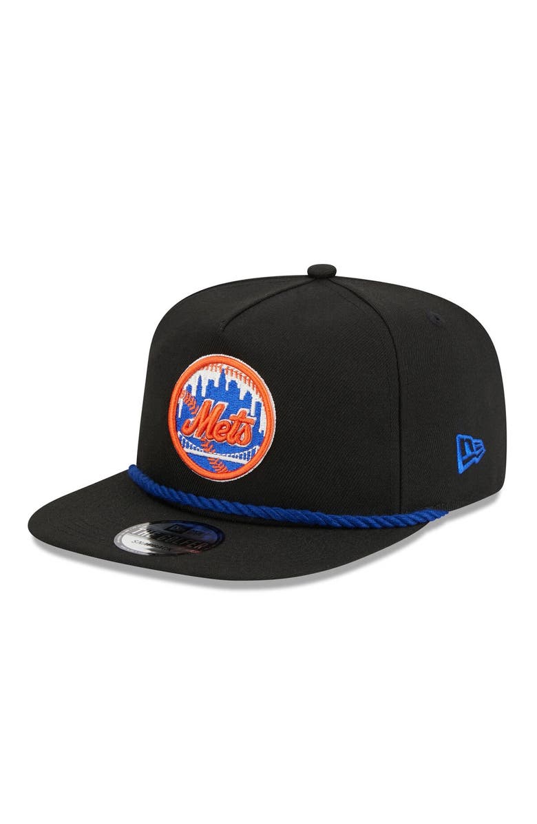 New Era Men's New Era Black New York Mets Branch Golfer Snapback Hat, Main, color, 