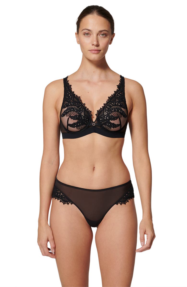 Simone Perele Mystic Lace Embroidered Tanga, Alternate, color, 