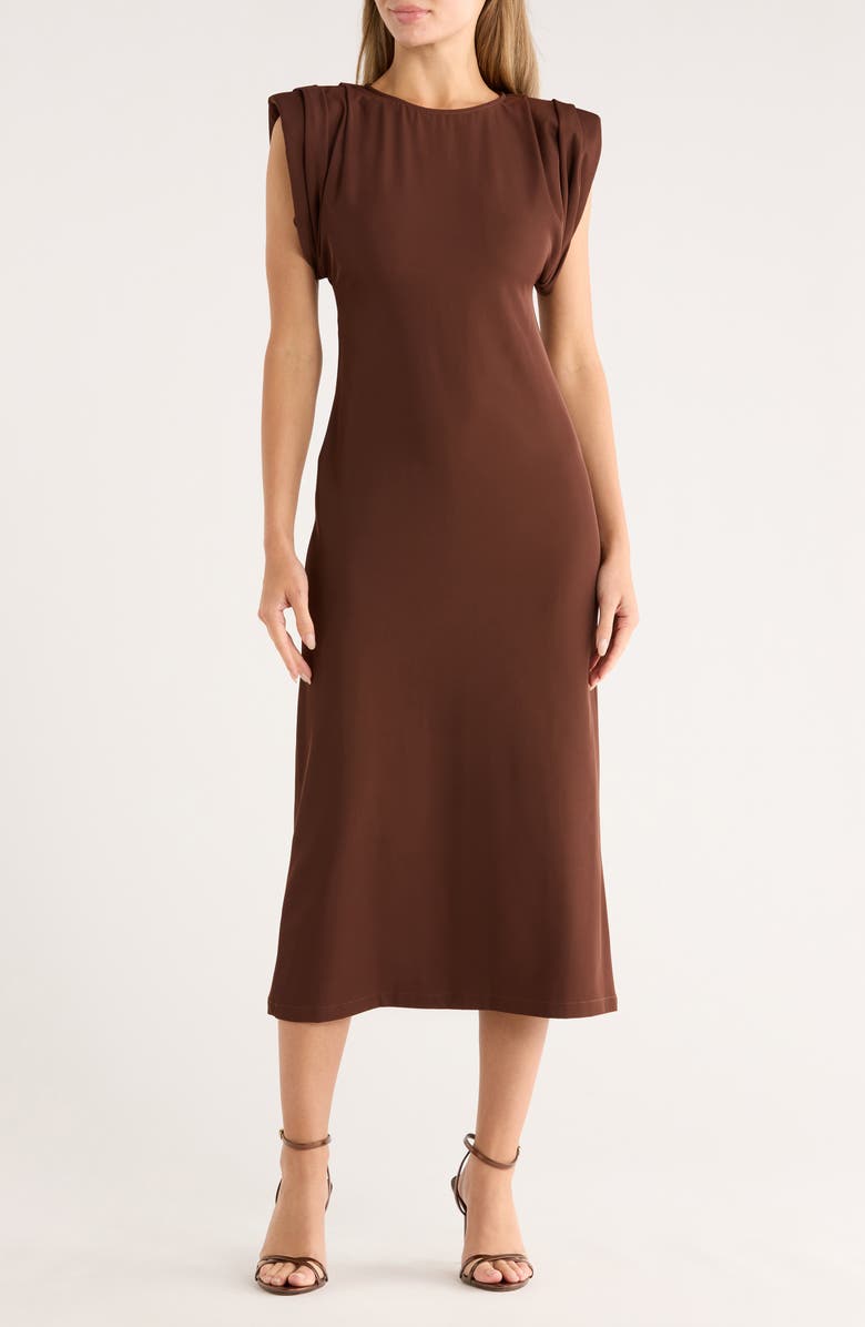 AREA STARS Jera Knit Midi Dress, Main, color, Dark Brown