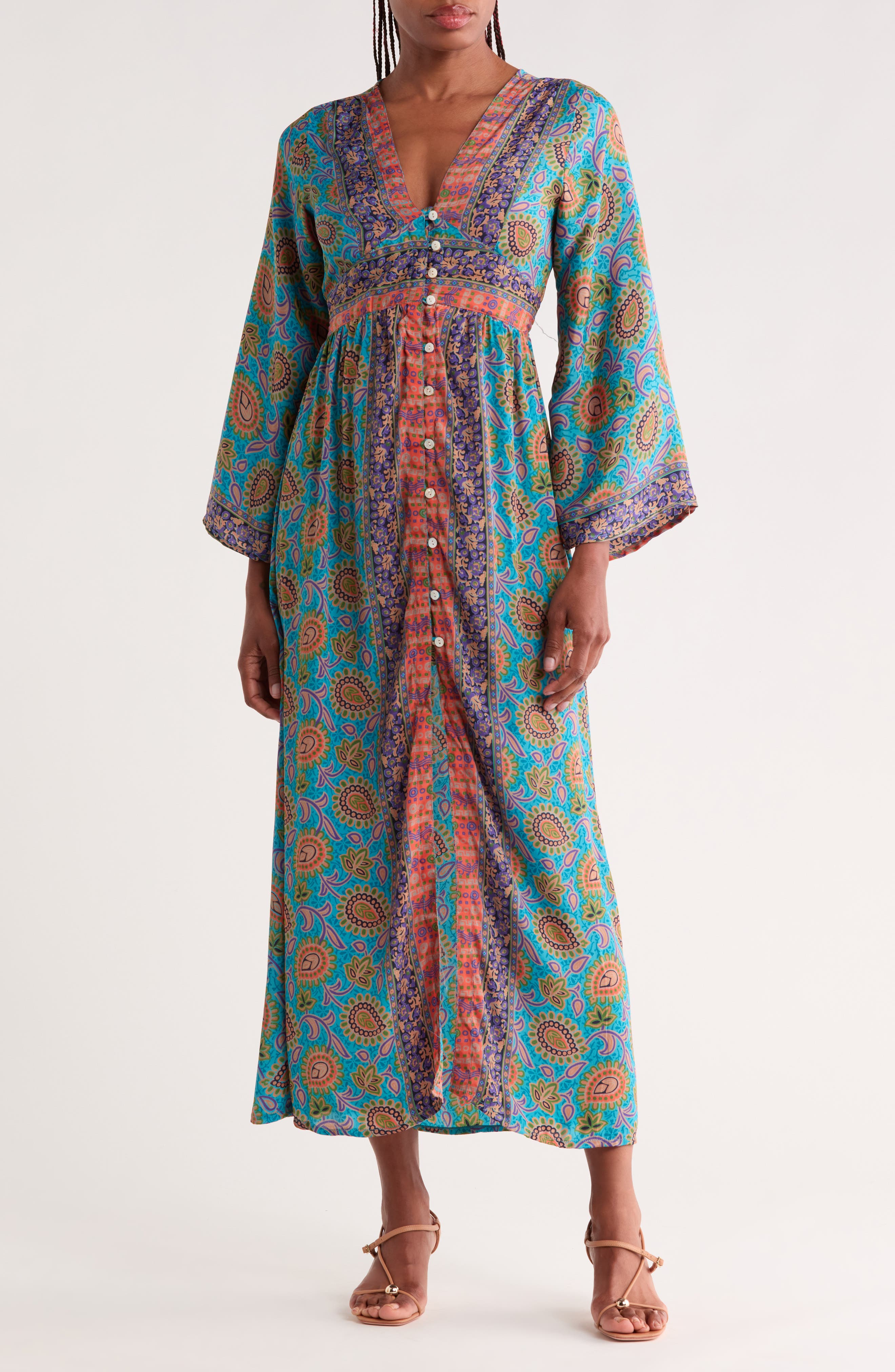 Bell Sleeve Midi Dress