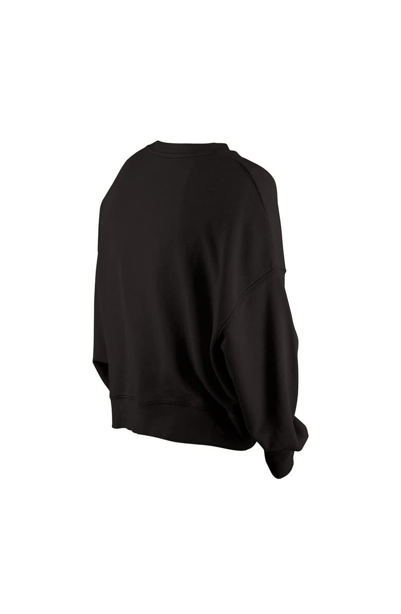 New Era Women's New Era Black Vegas Golden Knights Oversized Throwback Mineral Wash Sweatshirt, Alternate, color, 