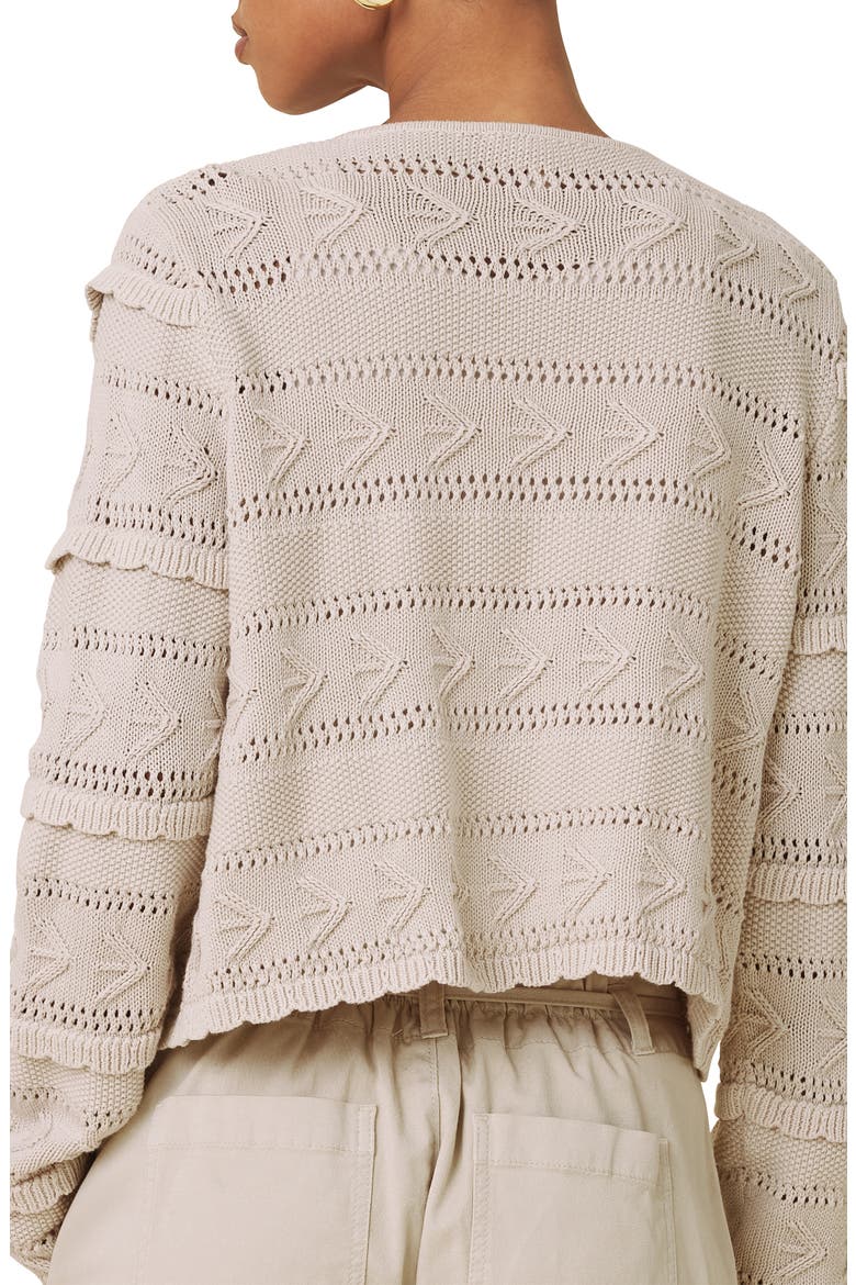 Giovanna Open Stitch Cardigan, Alternate, color, LIGHT FAWN BROWN