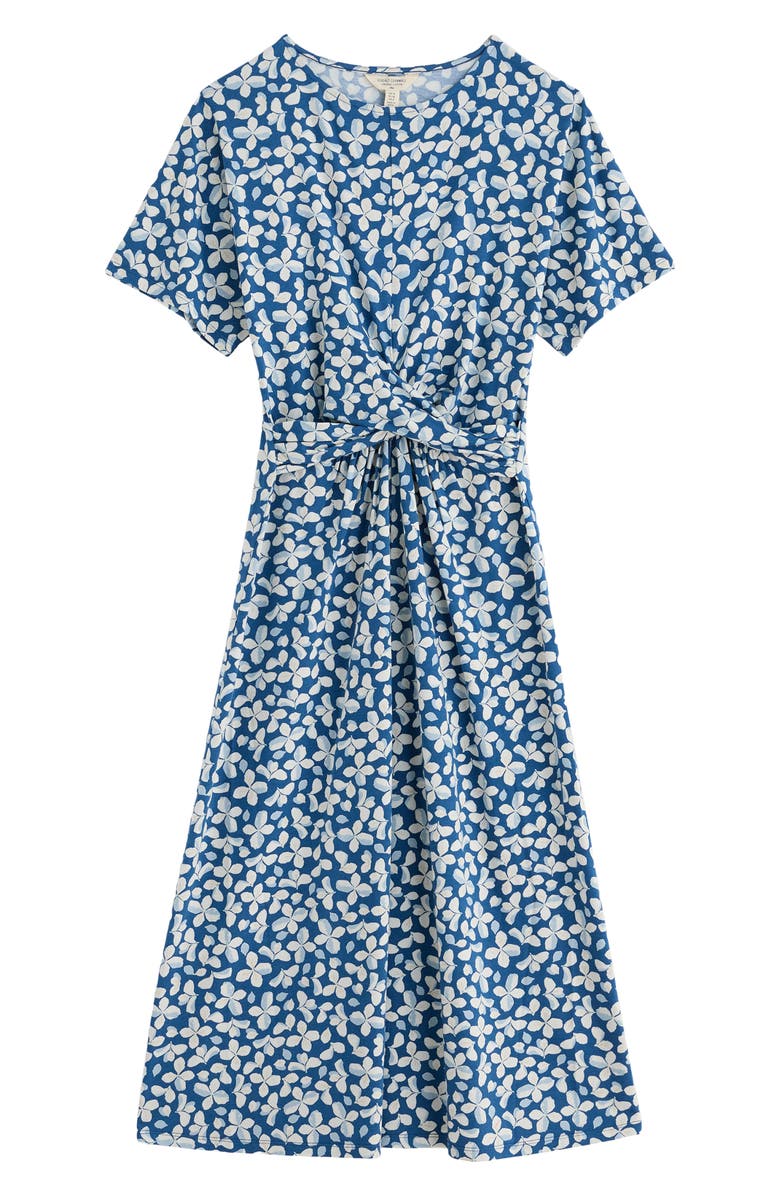 Seasalt Cornwall Water Mint Twist Front Organic Cotton Blend Midi Dress, Alternate, color,