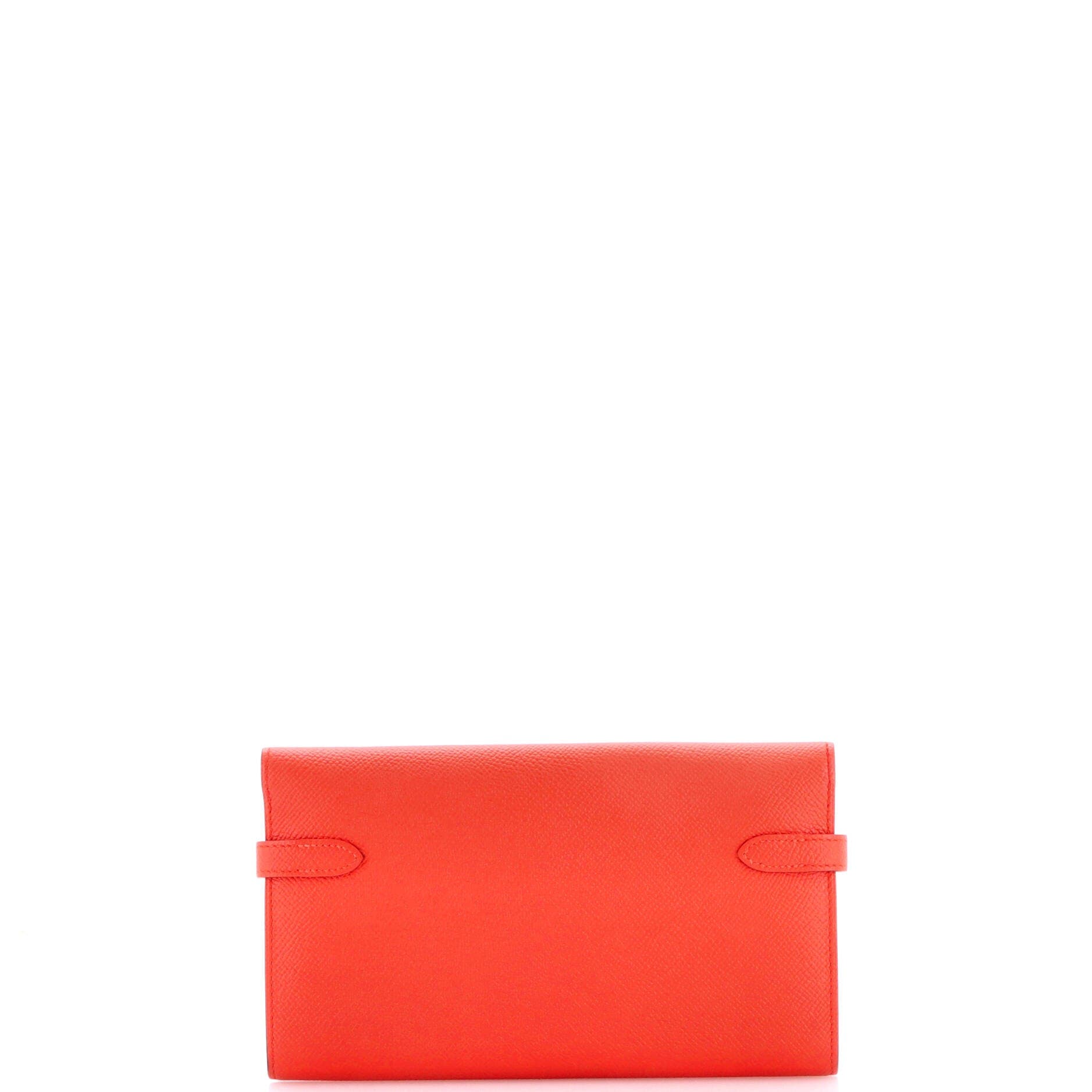 Kelly Wallet Verso Epsom Long, Alternate, color, Red