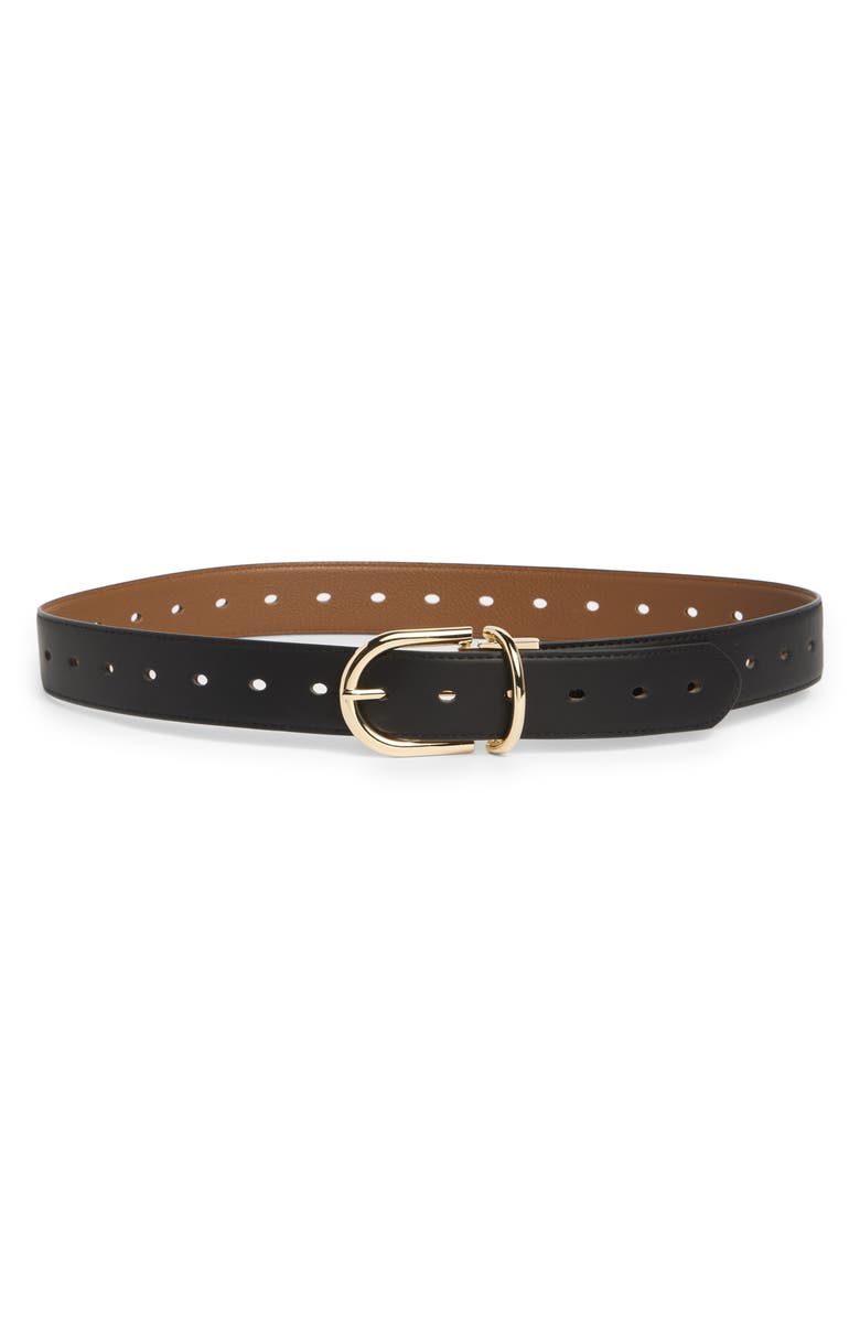 Vince Camuto Reversible Belt, Main, color, Black/ Cognac