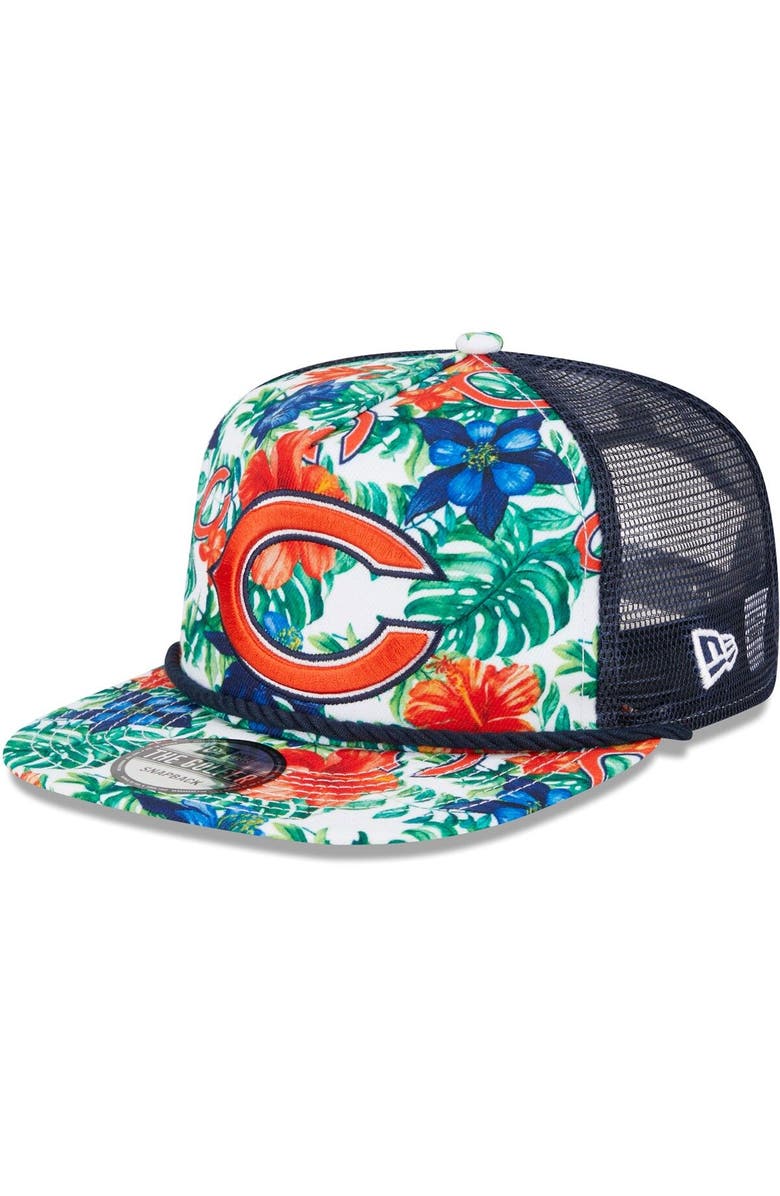 New Era Men's New Era White Chicago Bears Botanical 9FIFTY Snapback Hat, Main, color,