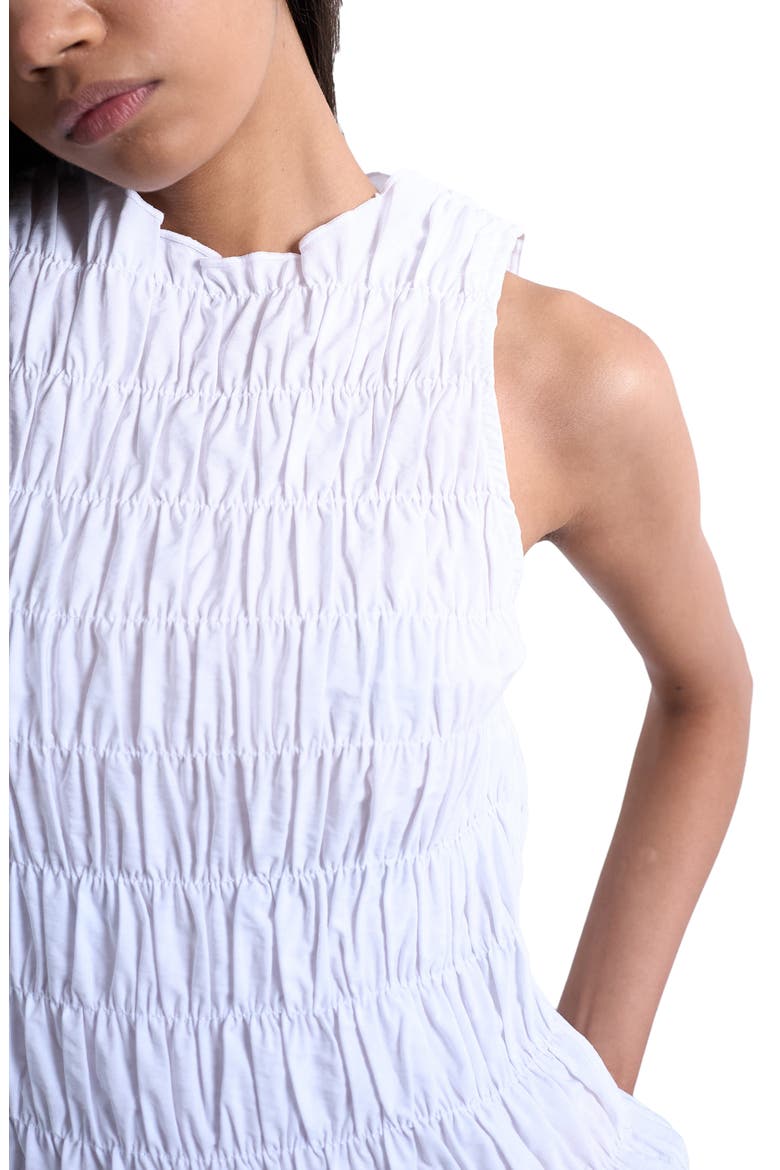 Smocked Tank, Alternate, color, WHITE