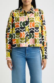 APNY Puff Sleeve Cotton Shirt