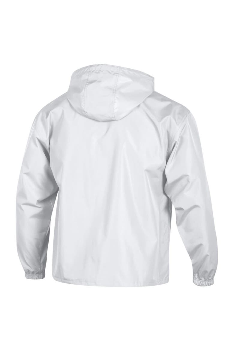 Men's Champion  White Michigan State Spartans Cloud Packable Half-Zip Hooded Jacket, Alternate, color, White