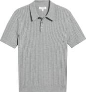 Nordstrom Cabled Cotton & Cashmere Polo Sweater