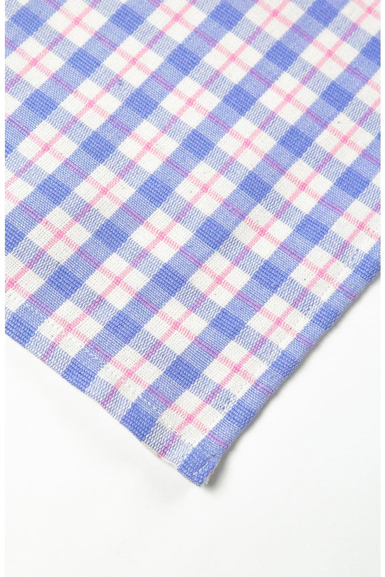 Handwoven Colorful Plaid Cotton Napkins, Set of 4, Alternate, color, Blue