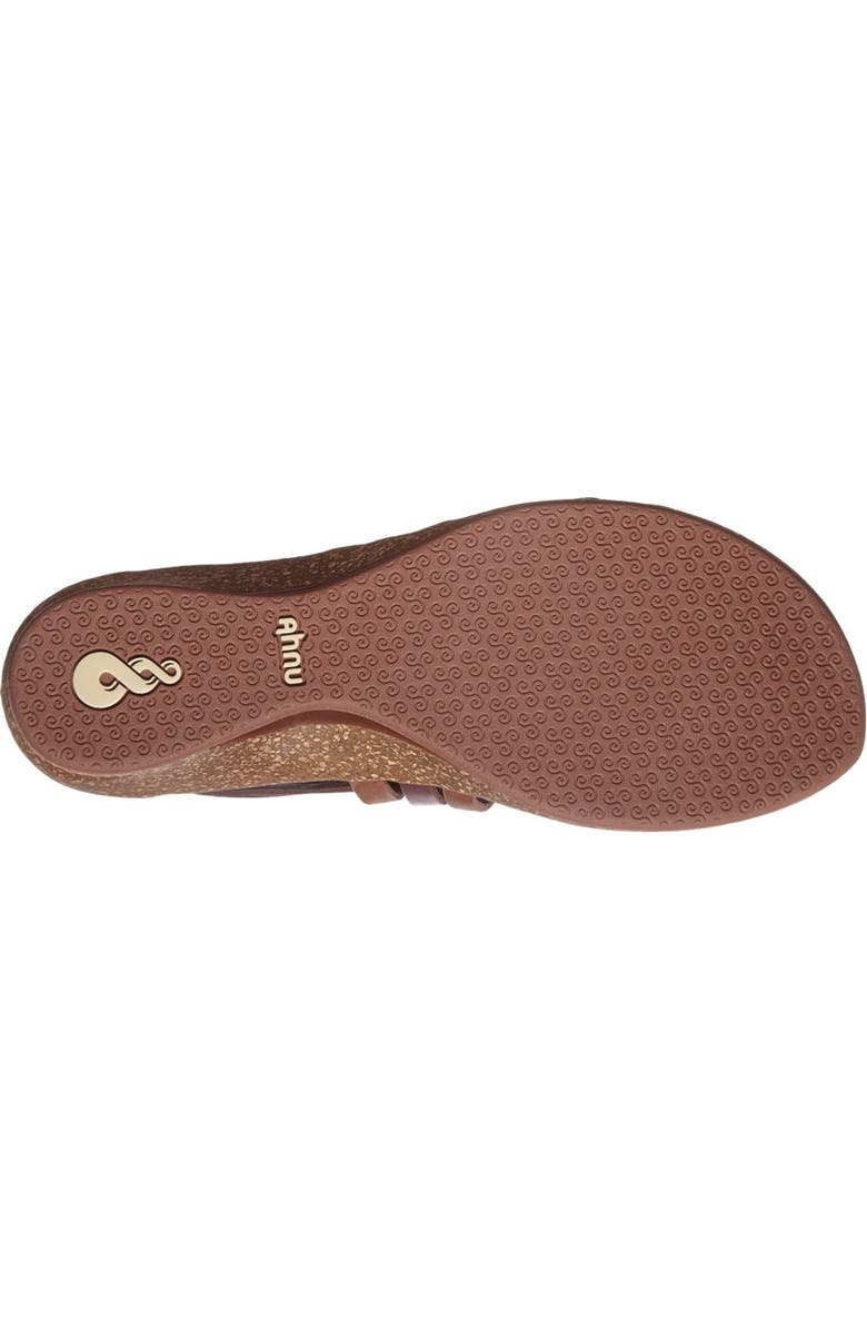 Ahnu 'Trolley' Leather Wedge Sandal, Alternate, color,