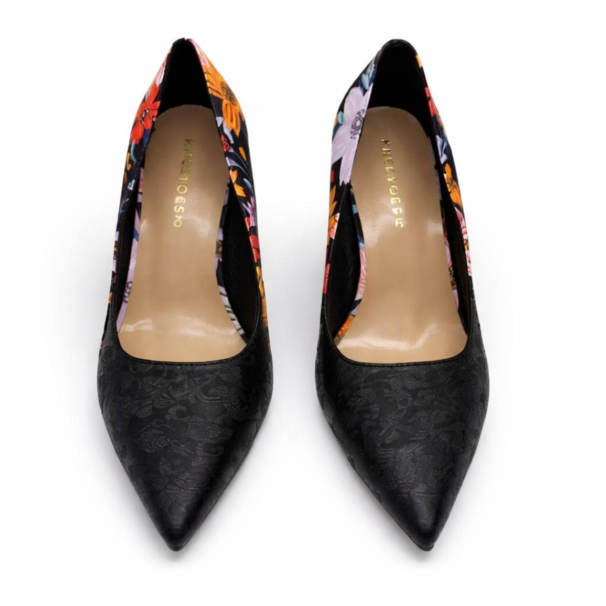 Florence Block Heels, Alternate, color, Floral Black
