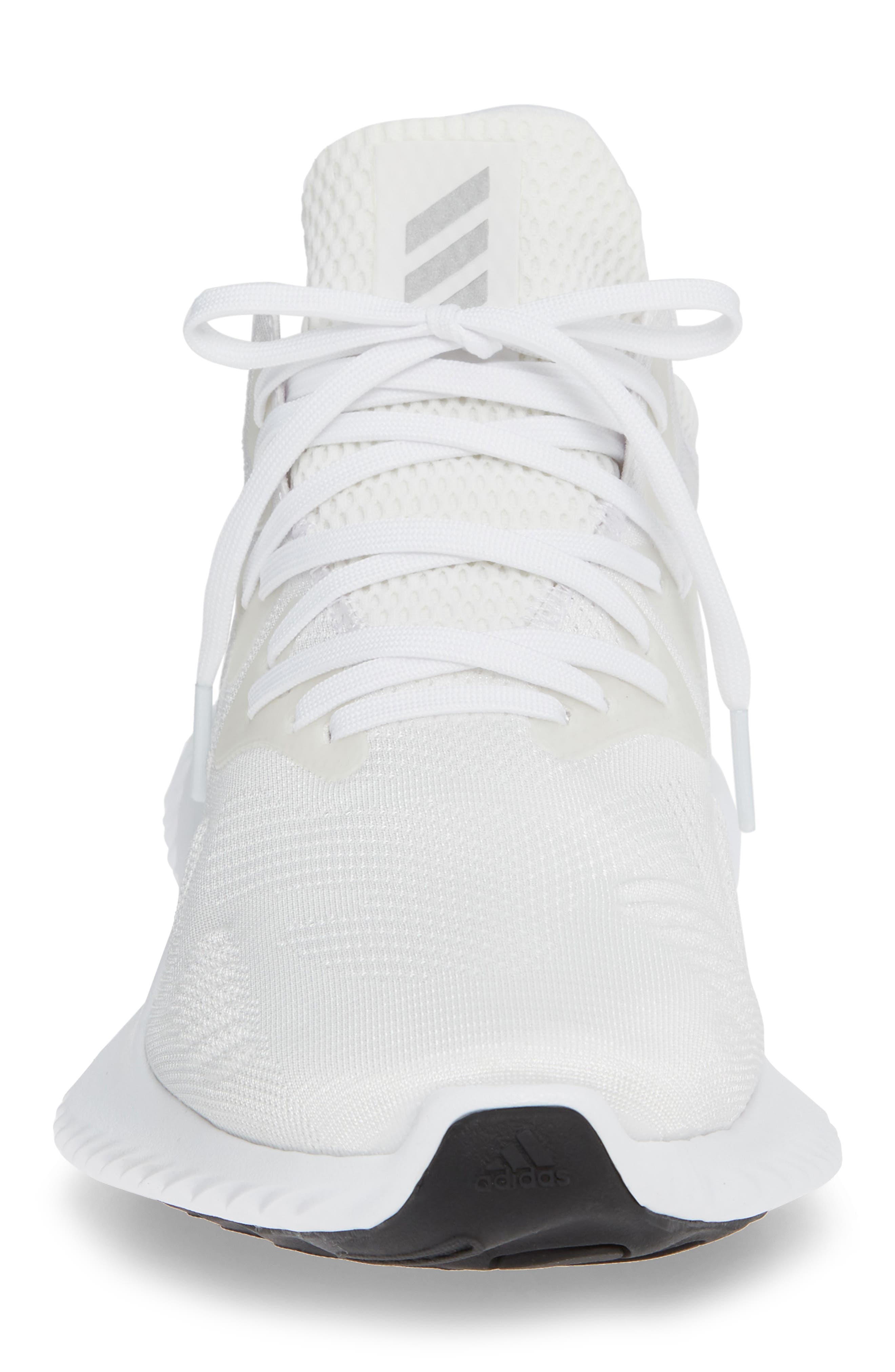 AlphaBounce Beyond Running Shoe, Alternate, color, WHITE/ SILVER/ WHITE