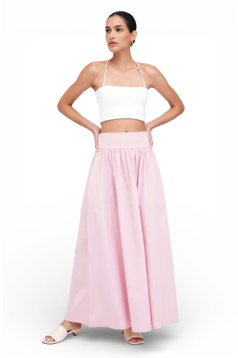 Raven Cotton Poplin Maxi Skirt, Alternate, color, PINK