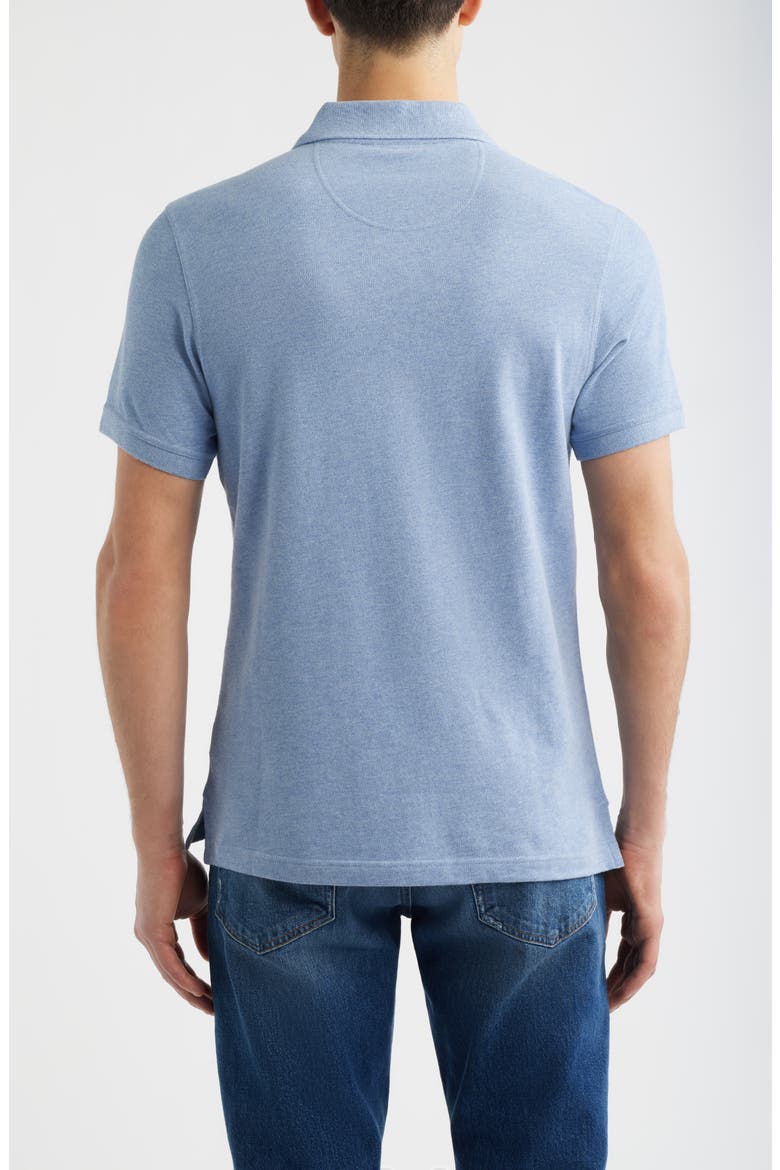Regular Fit Tartan Piqué Polo, Alternate, color, SKY MARL