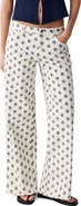MANGO TEEN Printed Stretch Cotton Wide Leg Jeans