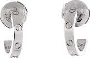 Pre-Owned Cartier Love Hoop Earrings 18K White Gold Small