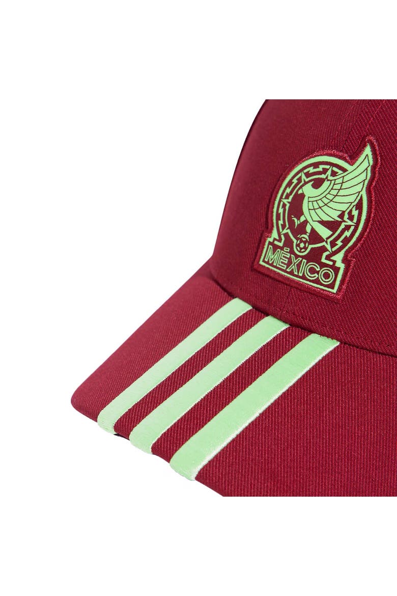Men's adidas Green Mexico National Team Dad Adjustable Hat, Alternate, color, Burgundy