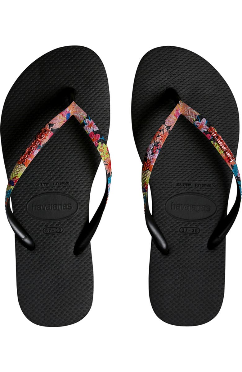 Havaianas Slim Tropical Strap Flip Flop, Main, color,