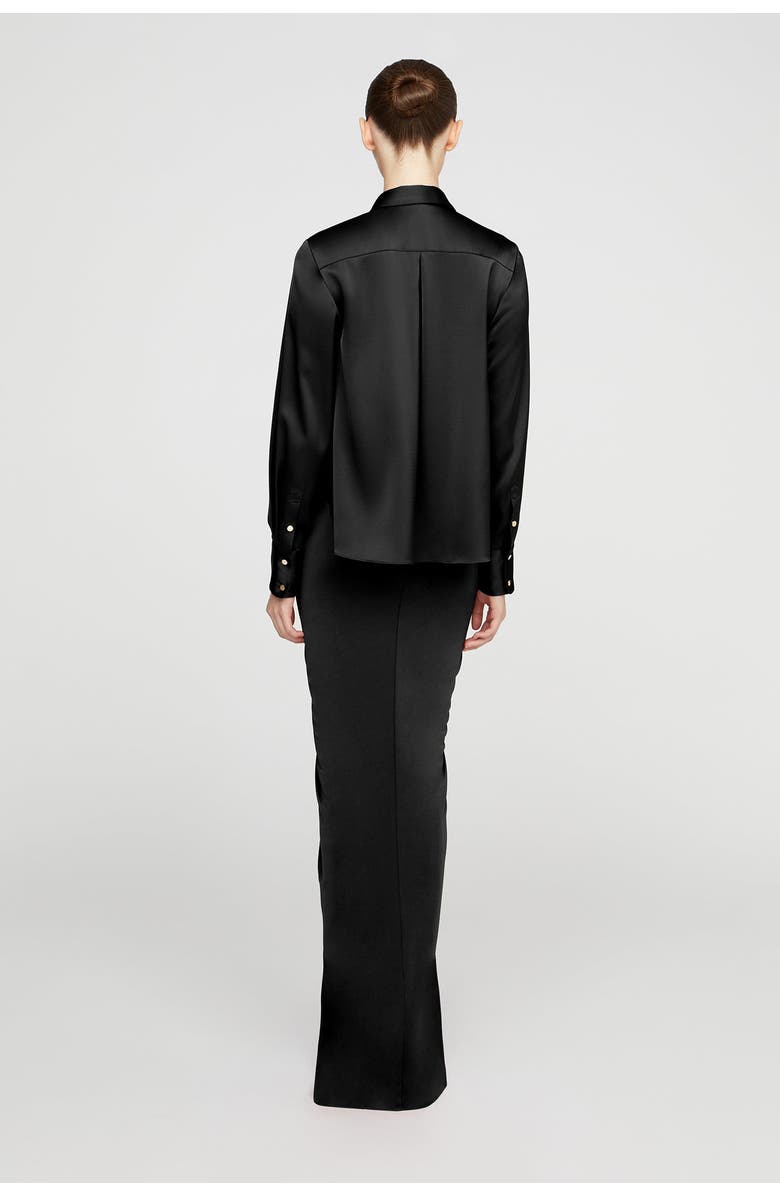 HALSTON Katrine Jersey And Satin Gown, Alternate, color, 