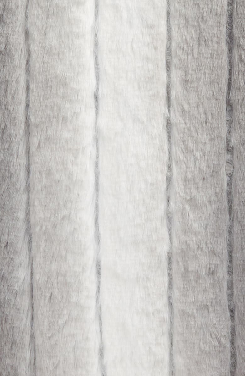 Nordstrom Stripe Faux Rabbit Fur Accent Pillow, Alternate, color, 