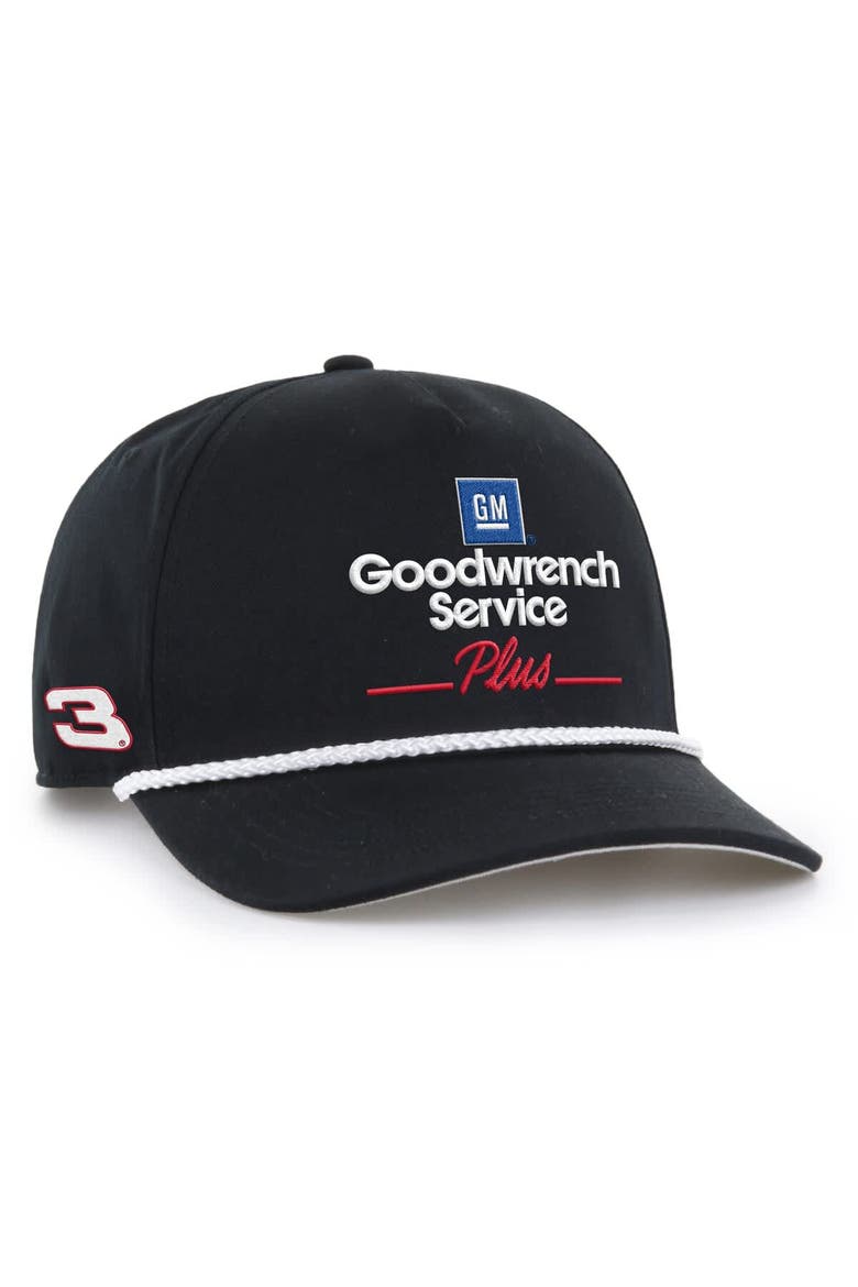 Men's '47 Black Richard Childress Racing Goodwrench Service Plus Hitch Rope Adjustable Hat, Main, color, Black