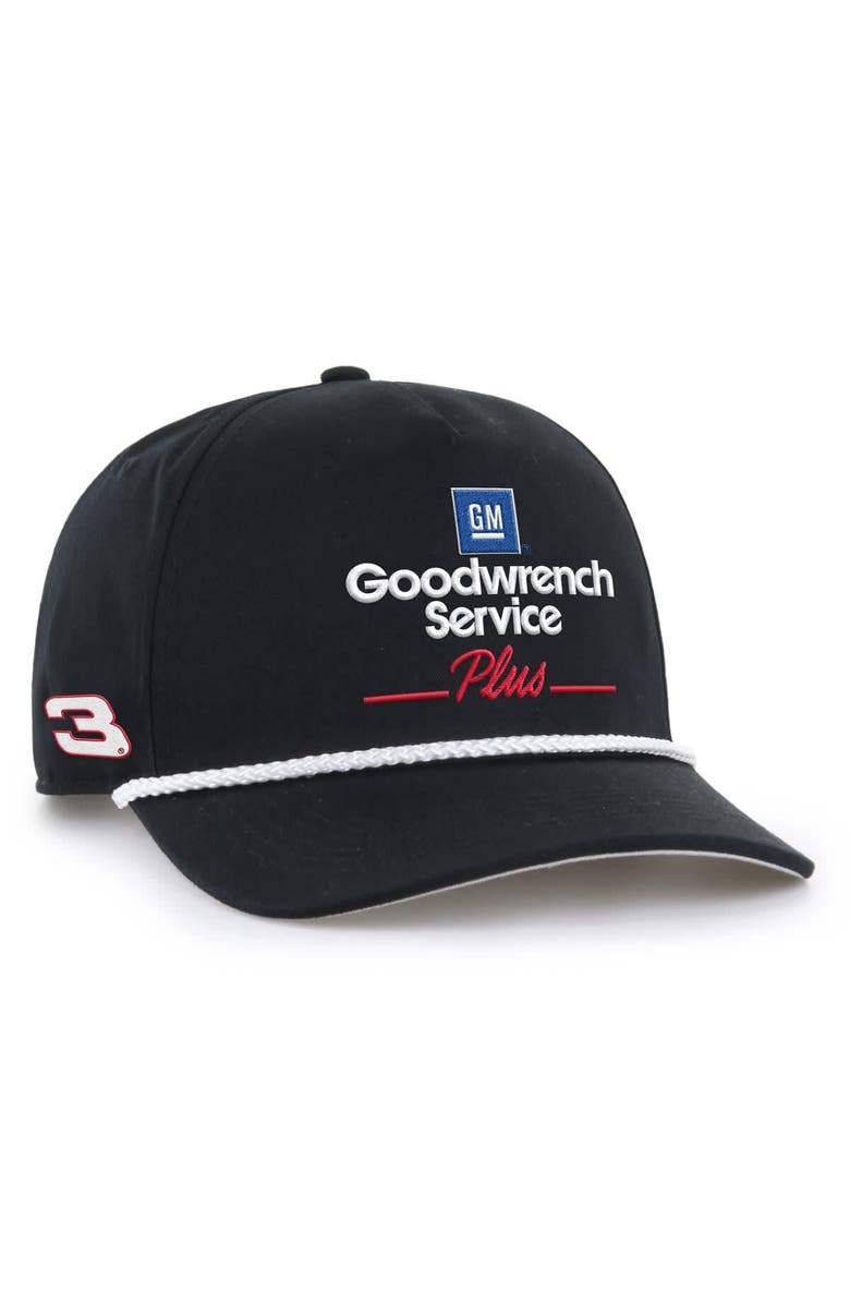 '47 Men's '47 Black Richard Childress Racing Goodwrench Service Plus Hitch Rope Adjustable Hat, Main, color, Black