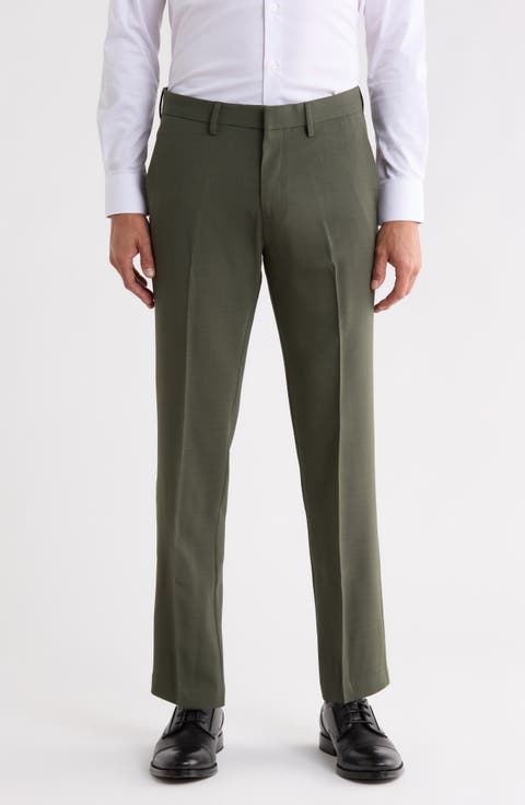 Reaction Crosshatch Flat Front Trousers