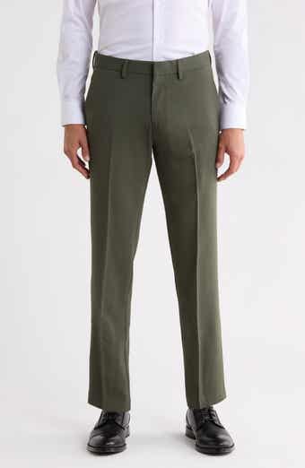 Reaction Crosshatch Flat Front Trousers