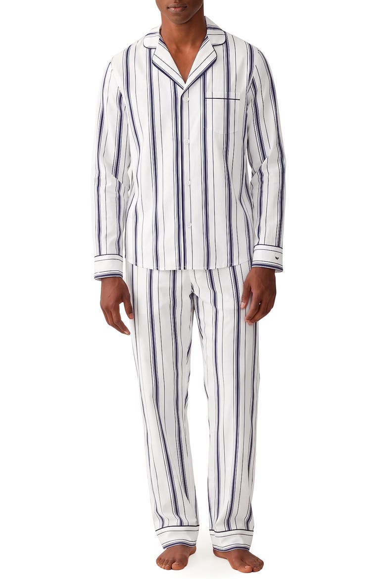 Poplin Pajamas, Main, color, NAVY