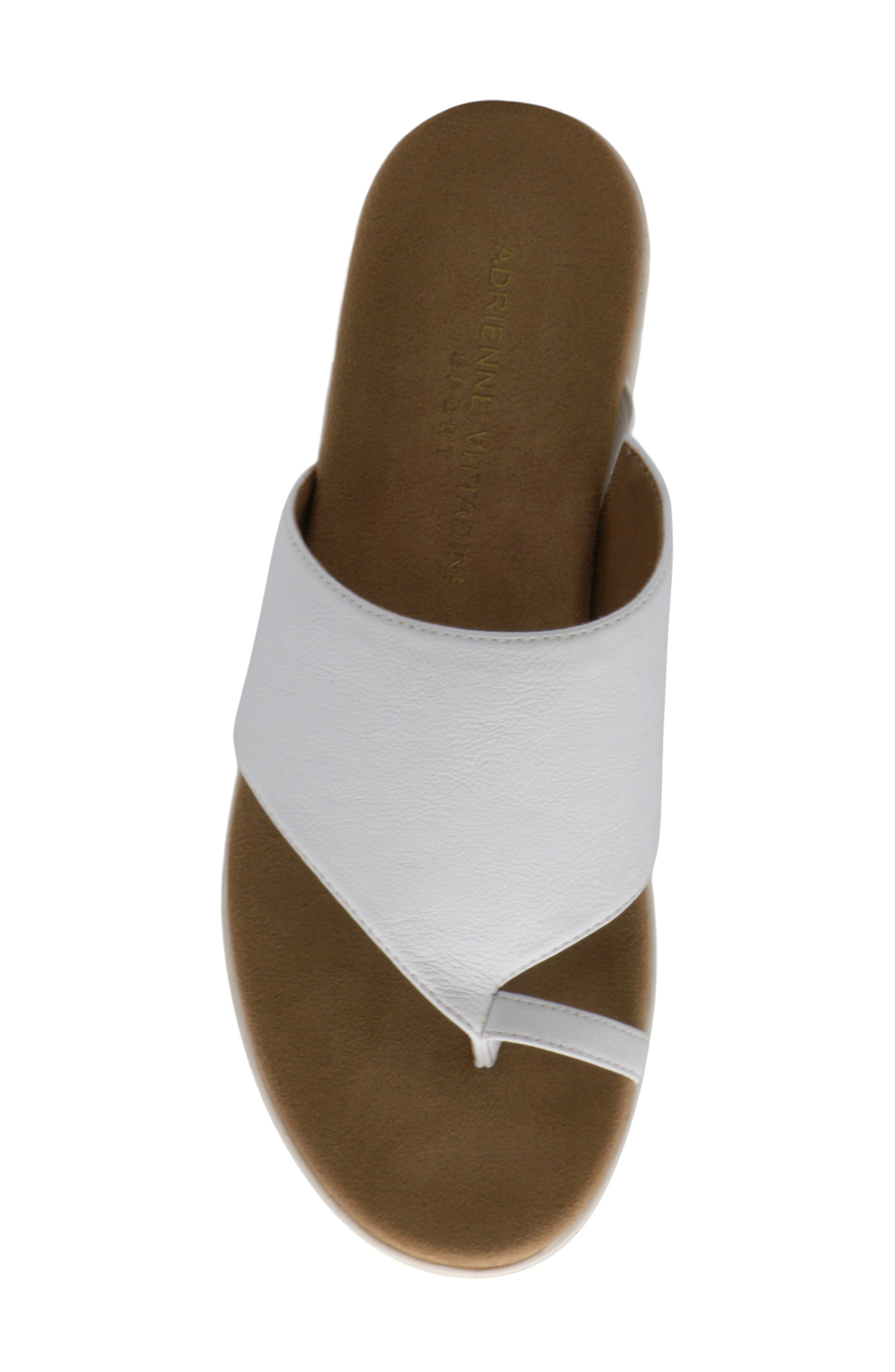 Adrienne Vittadini Playa Wedge Sandal, Alternate, color, White
