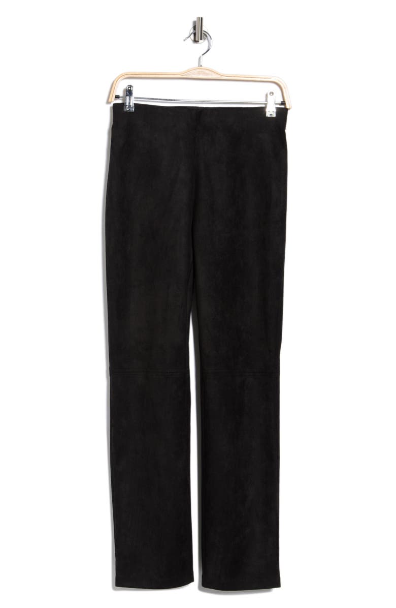 Gemma + Jane Faux Suede Ankle Pants, Alternate, color, Black